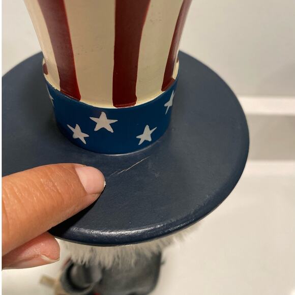 1997 Zims Uncle Sam Collectible Wooden Nutcracker Patriot American July 4 Rare - Picture 8 of 11